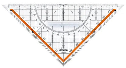 ROTRING Geo-Dreieck Centro 20cm S0903950 transparent, mit Griff