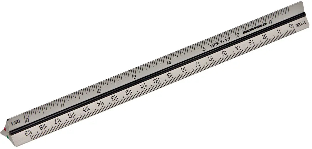 RUMOLD Dreikantmassstab 195/15 15cm 195/1/15 architect 1 Alu
