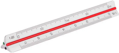 RUMOLD Alu Dreikantmassstab 10cm 195/DIN10 farbige Hohlkehlen