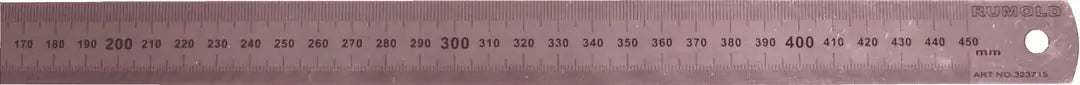 RUMOLD Stahllineal 45cm 323715 0-Punkt Aussenkante schwer