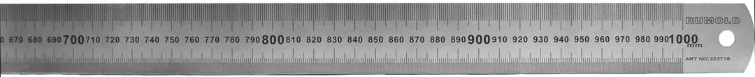 RUMOLD Stahllineal 100cm 323719 0-Punkt Aussenkante schwer
