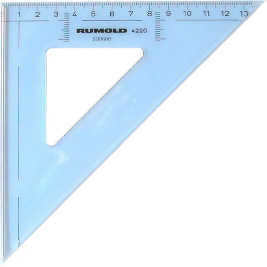 RUMOLD Zeichendreieck 13cm 4220 45° grau