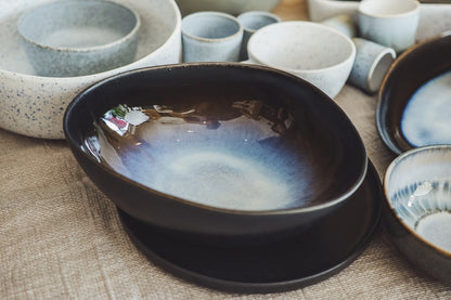 soñho - Profundezas Pasta Bowl - Elegant midnight-blue glaze ✨🌌