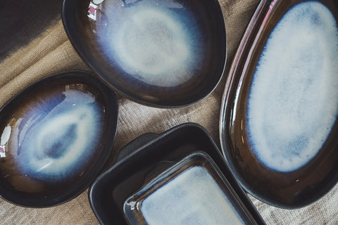 soñho - Profundezas Pasta Bowl - Elegant midnight-blue glaze ✨🌌
