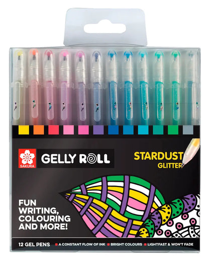 SAKURA Gelly Roll 0.5mm POXPGBSTA12 Startdust Glitter ass. 12 Stk.