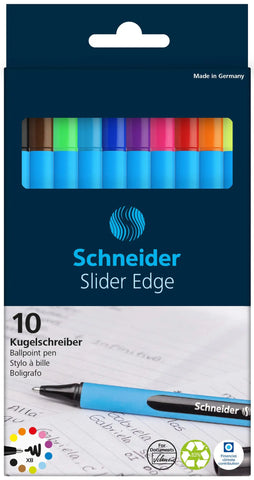 SCHNEIDER Kugelschr. Slider Edge XB 152290 assortiert 10 Stück, Etui