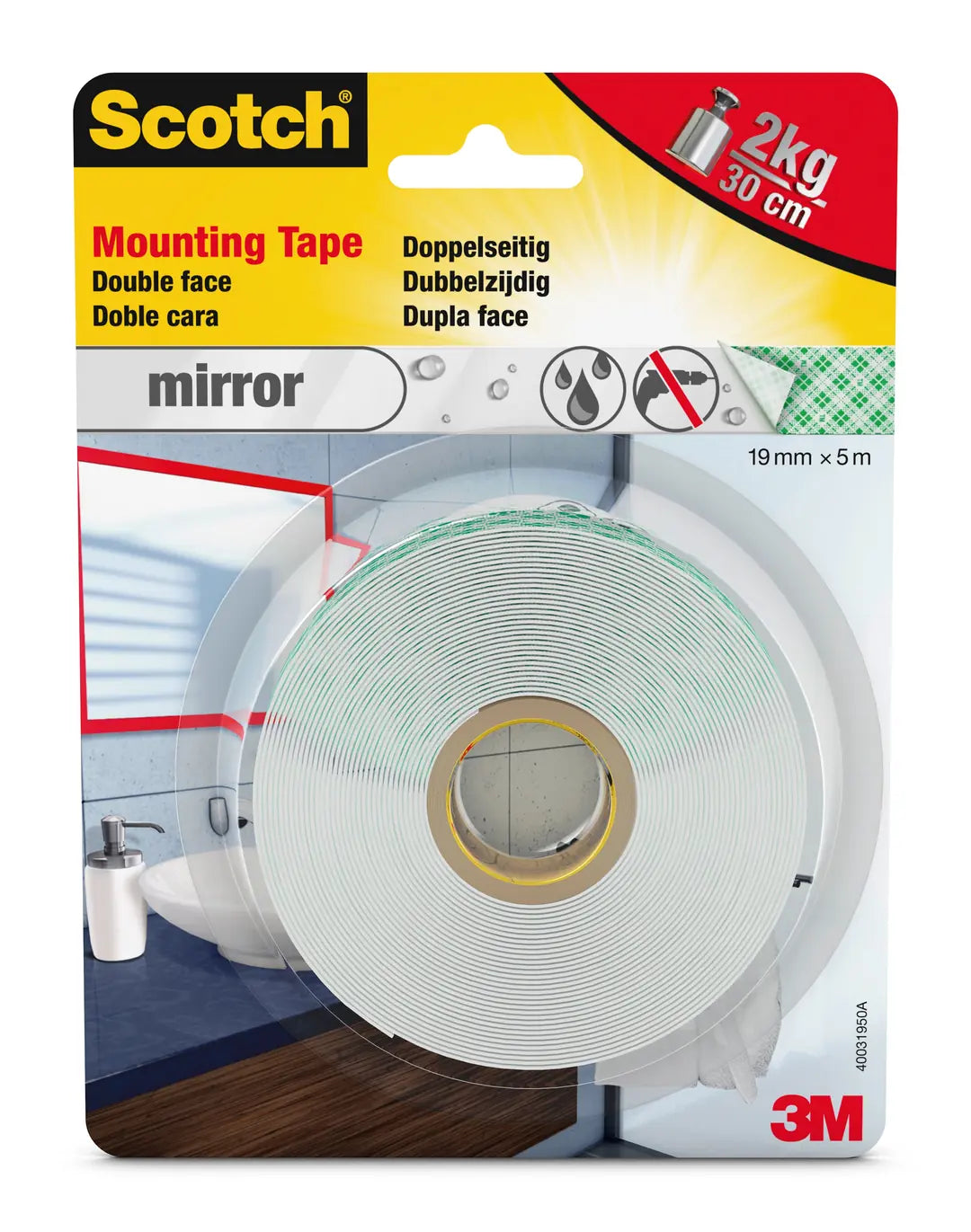 SCOTCH Montageband Mirror 19mmx5m 4496W-1950 -P