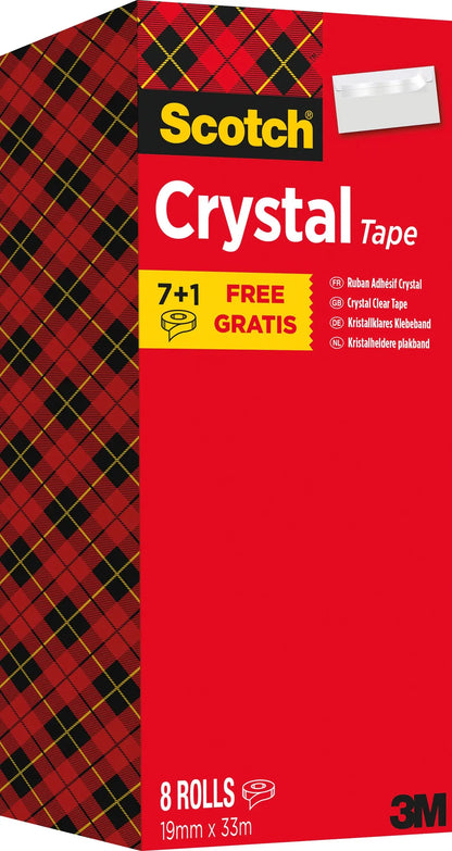 SCOTCH Crystal Clear 600 19mmx33m 6-1933R8 transparent 8 Stück