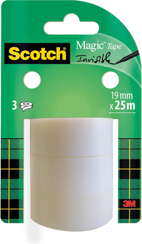 SCOTCH Magic Tape 810 19mmx25m 8-1925R3 transparent, 3 Rollen