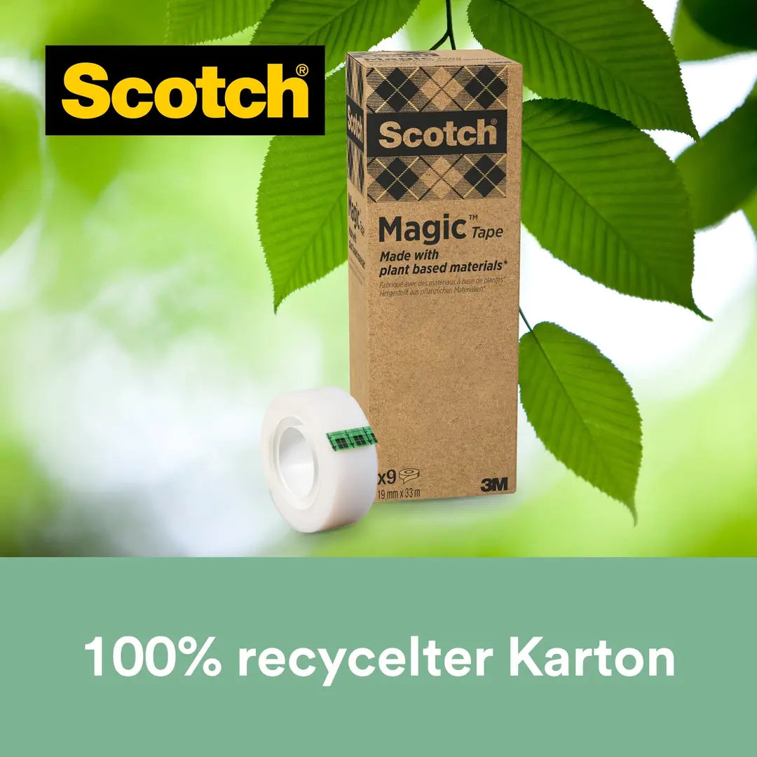 SCOTCH Magic Tape 900 19mmx33m 900-9 transparent 9 Rollen
