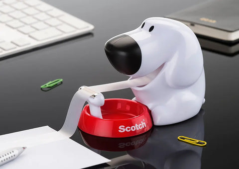 SCOTCH Dispenser Hund weiss C31 inkl.1 Rol.Magic 810 19mmx7.5m