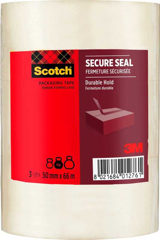 SCOTCH Verpackungsband 50mmx66m HV5066T3T transparent 3 Rollen