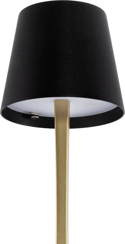 SECURIT Tischleuchte ROME LP-RO-GD-BL gold, Akku, dimmbar