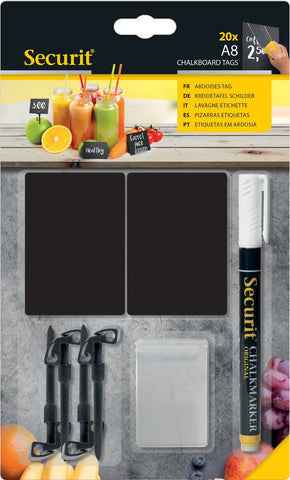 SECURIT Kreidetafel TAG TAG-A8-WT schwarz 7.4x5.2x0.1cm