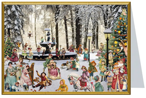 SELLMER Weihnachtskarte B6 99155 Verschneiter Brunnen