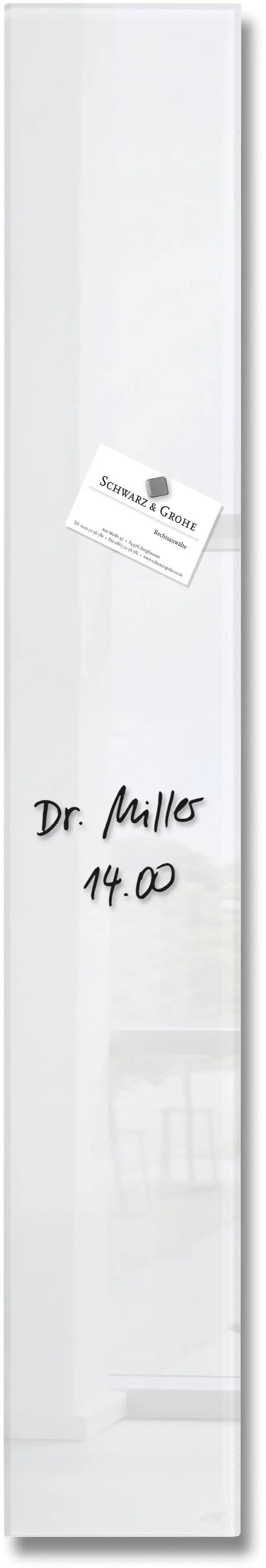 SIGEL Magnettafel Glas GL101 weiss 120x780x15mm