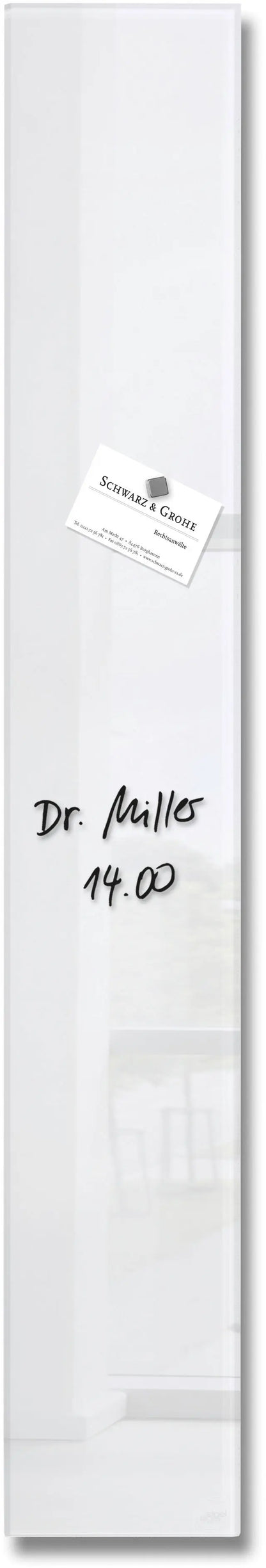 SIGEL Magnettafel Glas GL101 weiss 120x780x15mm