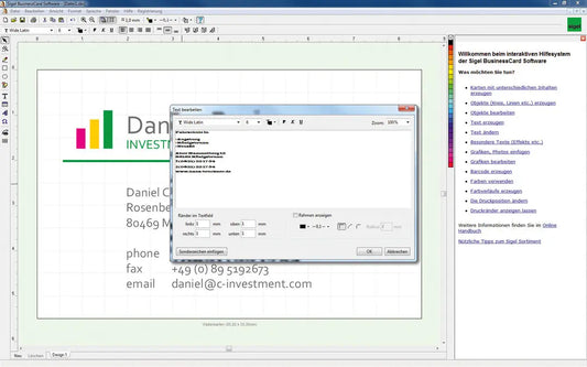 SIGEL CardDesigner plus CD SW670 Software DE 200 Karten