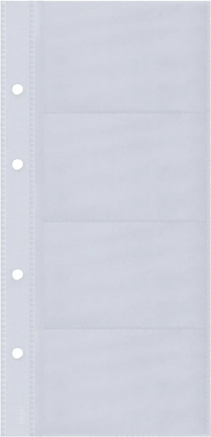 SIGEL Visitenk.-Ringb.Hüllen 90x58mm VZ350 1-reihig, A-Z, 10 Stück