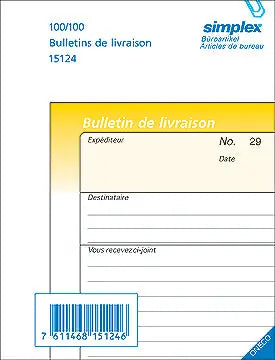 SIMPLEX Lieferscheine F A6 15127F weiss/gelb 50x3 Blatt