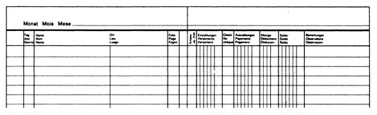 SIMPLEX Postcheckbuch D/F/I A5 18001 assortiert 32 Blatt