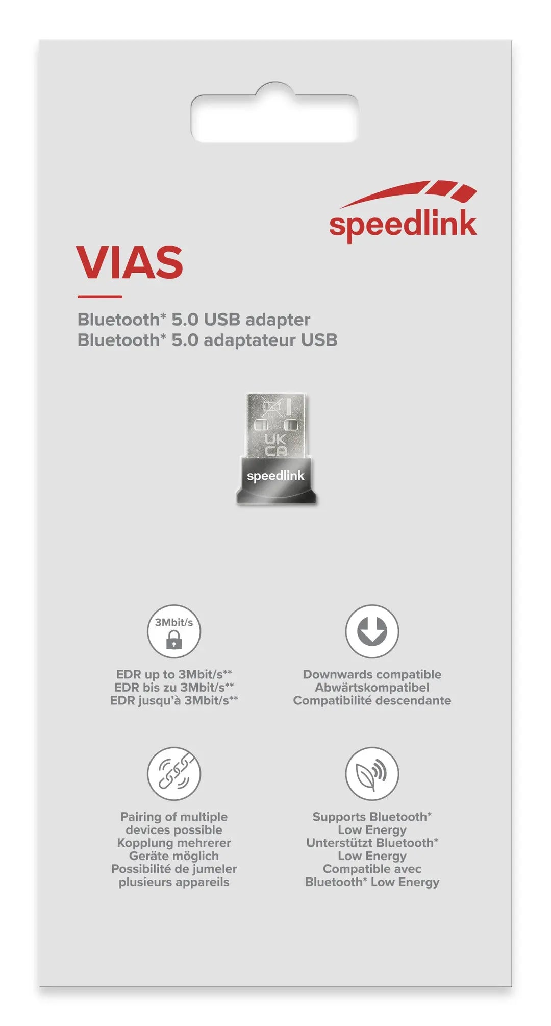 SPEEDLINK VIAS Nano USB BT 5.0 Adapter SL-167411-BK Black