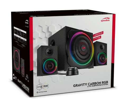 SPEEDLINK Gravity Carbon RGB 2.1 SL-830100-BK Subwoofer System black
