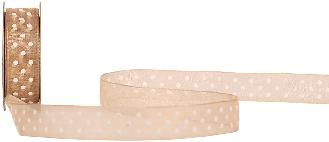 SPYK Band Cubino Dots 1748.1564 15mmx4m Braun-Weiss