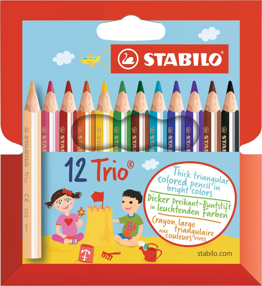 STABILO Trio dick kurz Farbstifte 205/1201 Etui 12 Stück