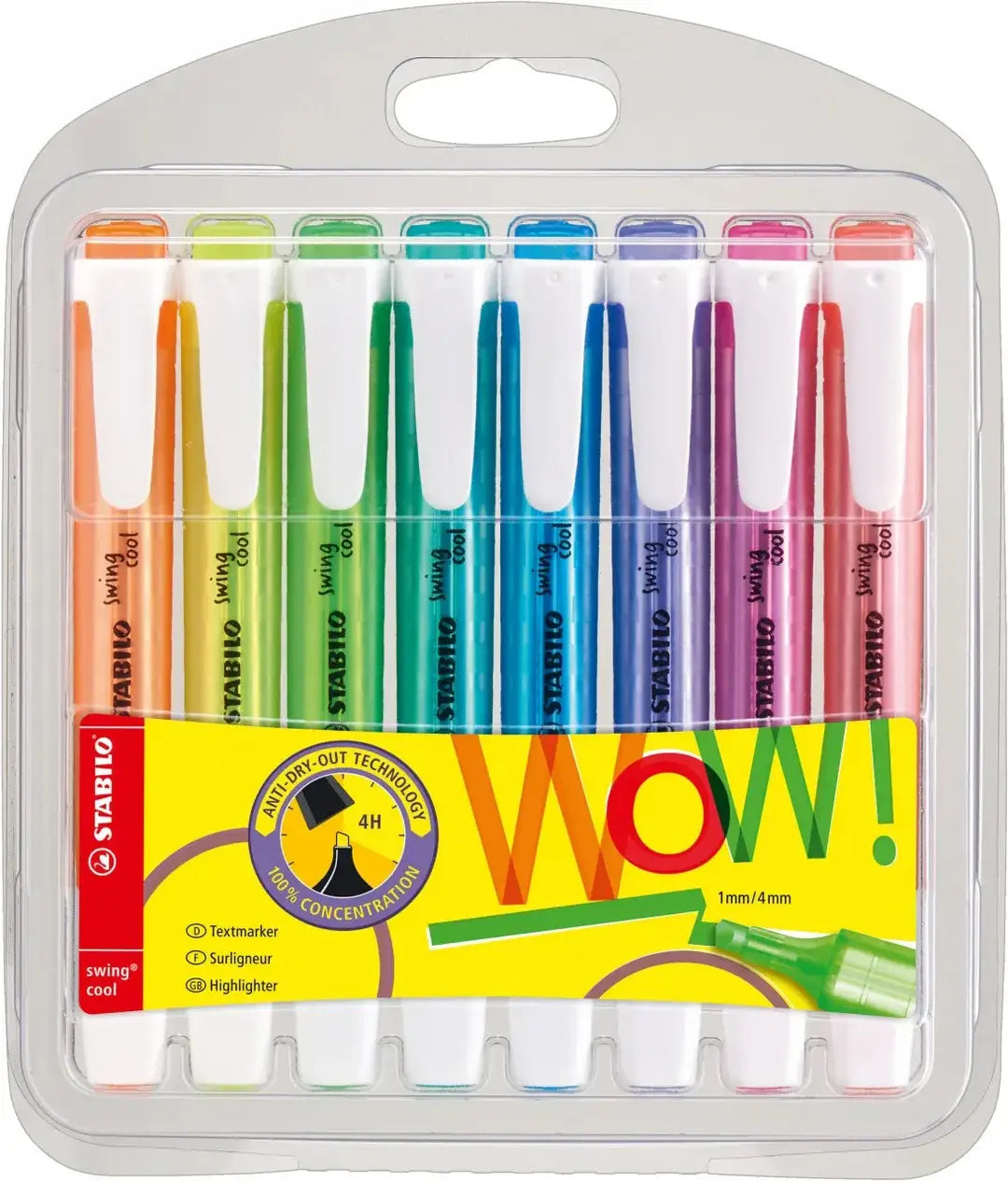 STABILO Textmarker Swing Cool 1-4mm 275/8-08-1 ass. 8 Stück