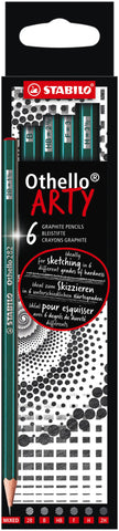 STABILO Bleistifte Othello Arty Mix 282/6-21-3-2 2B, B, HB, F, H, 2H 6 Stück
