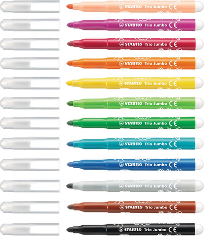 STABILO Fasermaler Trio Jumbo 3mm 380/12 12 Stück