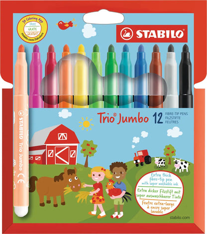 STABILO Fasermaler Trio Jumbo 3mm 380/12 12 Stück