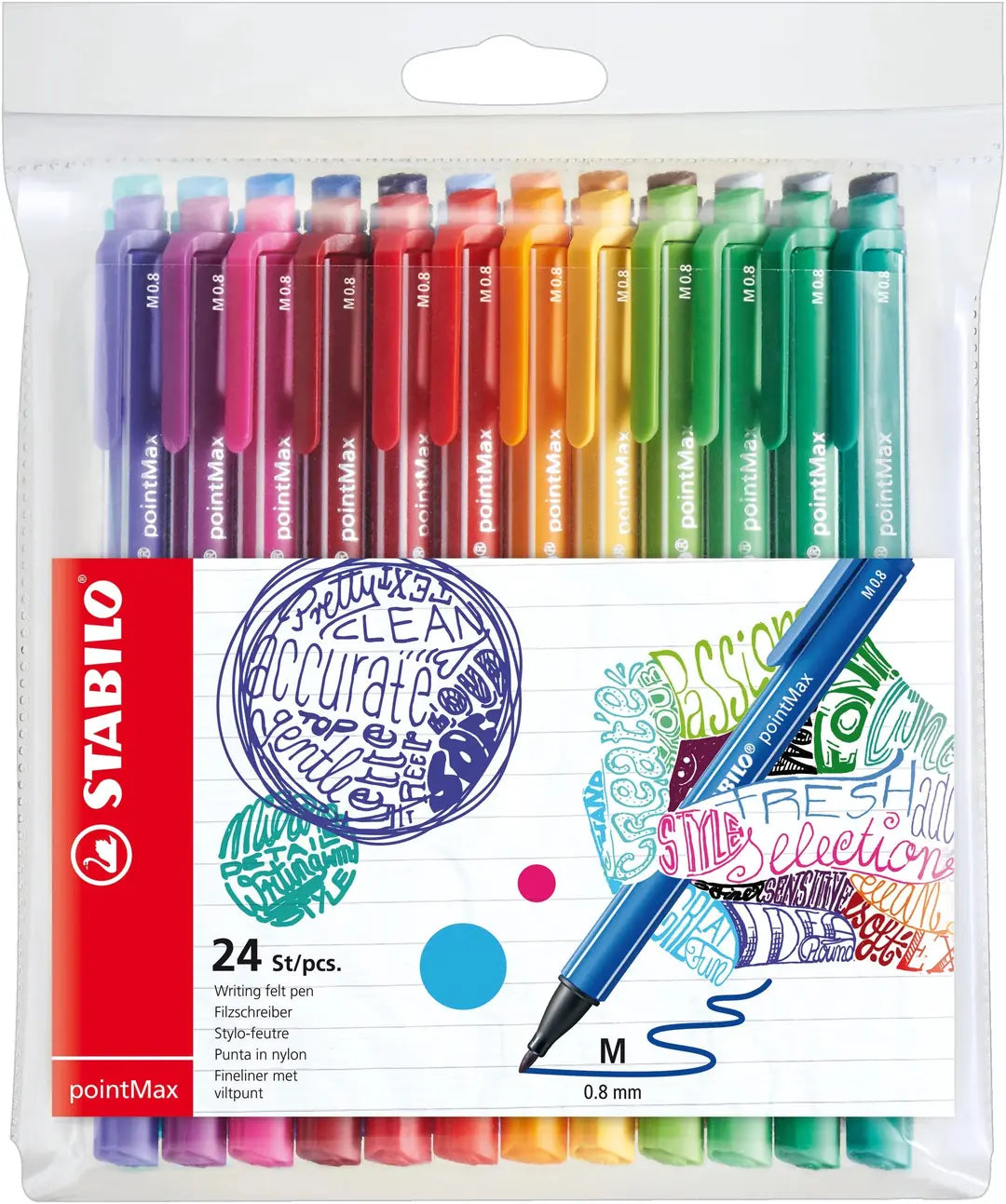 STABILO Premium-Fineliner 0,8mm 488/2401 pointMax 24 Farben