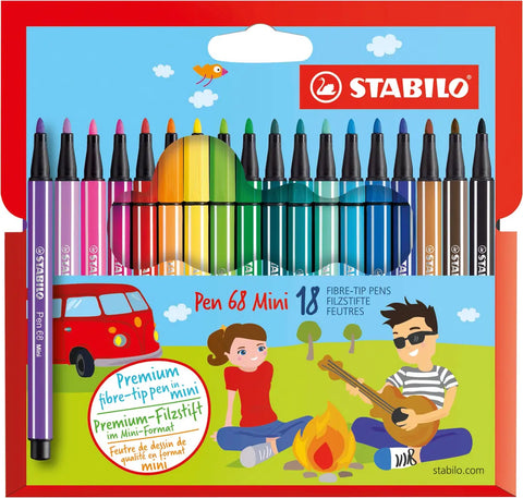 STABILO Fasermaler Pen 68 668/18 18-Farbig, Etui