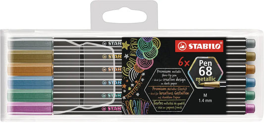 STABILO Fasermaler Pen 68 6806/8-11-01 metallic ass. 6 Stück