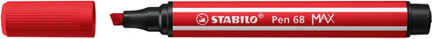 STABILO Fasermaler Pen 68 MAX 2+5mm 768/48 karminrot