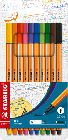 STABILO Feinschreiber point 88 0.4mm 88/10 10 Farben ass.