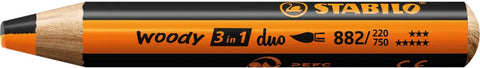 STABILO Farbstift Woody 3 in 1 882/220-750 Duo, orange/schwarz