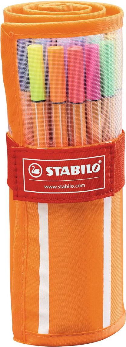 STABILO Faserschreiber Point 88 0.4mm 8830-2 25+5 Neon Rollerset
