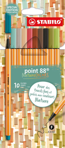 STABILO Feinschreiber Point 88 0.4mm F59628 Nature Colors 10 Stück