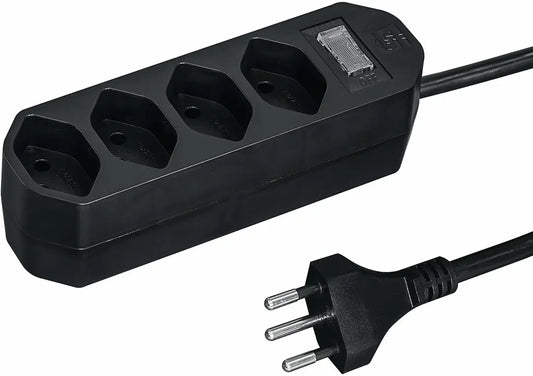 STEFFEN Steckdosenleiste Compact 200130114 4x T13,schwarz