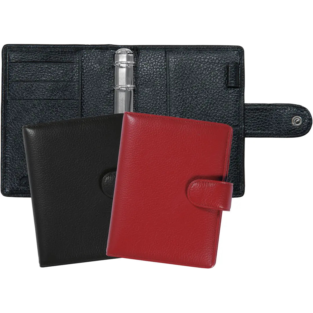 SUCCES Agenda Mini Ringbuch Cadiz 84136502U Leder schwarz 9.5x12.5cm