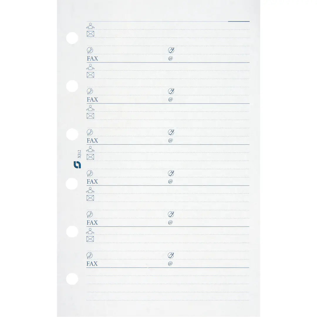 SUCCES Agenda Junior Adressseiten 84201200U weiss 50 Blatt 8x12.5cm
