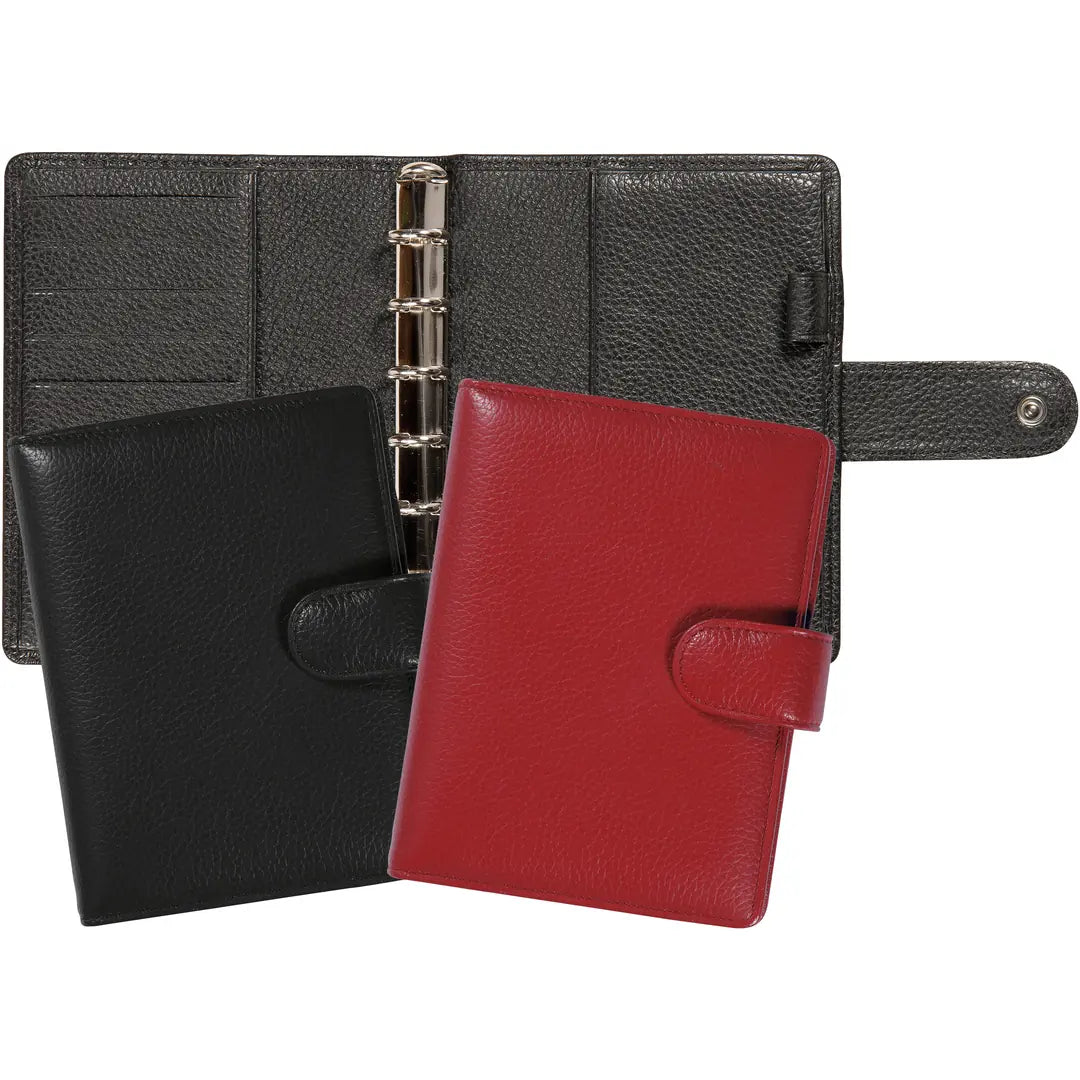 SUCCES Agenda Junior Ringbuch Cadiz 84236502U Leder schwarz 11x14.2cm