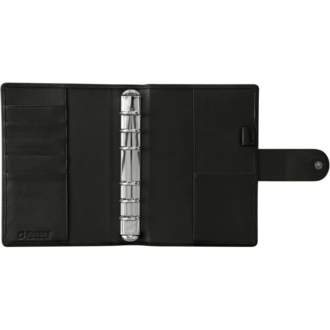 SUCCES Agenda Senior Ringbuch Nappa 84546102U schwarz 13x17.8cm