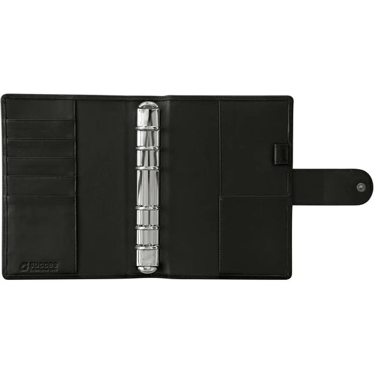 SUCCES Agenda Senior Ringbuch Nappa 84546102U schwarz 13x17.8cm
