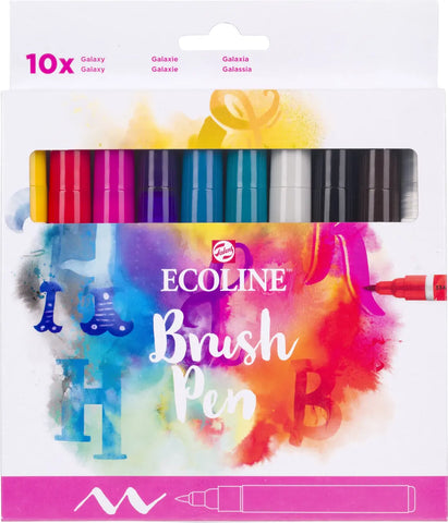 TALENS Ecoline Brush Pen Set 11509800 ass. Handlettering 10 Stück