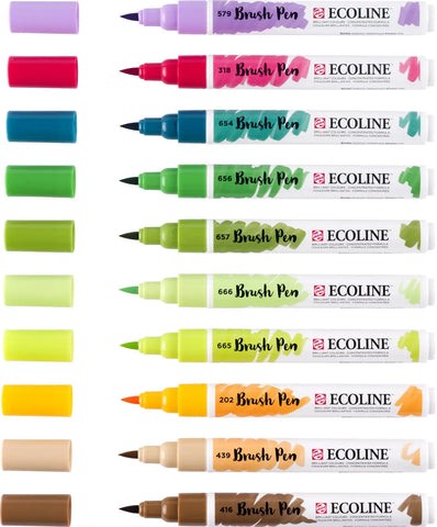 TALENS Ecoline Brush Pen Set 11509804 ass. Botanic 10 Stück