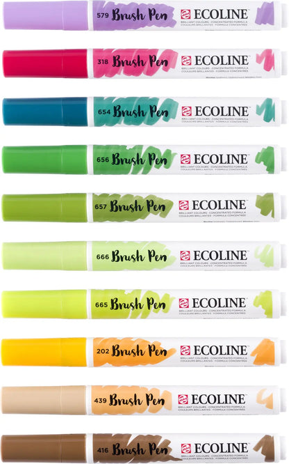 TALENS Ecoline Brush Pen Set 11509804 ass. Botanic 10 Stück